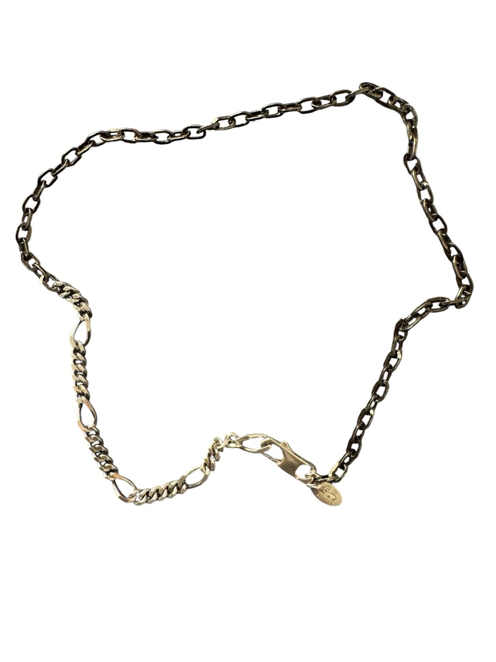 Vintage Bing Bang  NYC sterling silver two tone chain necklace
